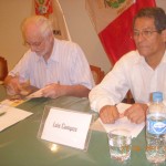 Presidente del IIAP Dr. Luis Campos Baca, al lado del Ministro del Ambiente Antonio Brack.