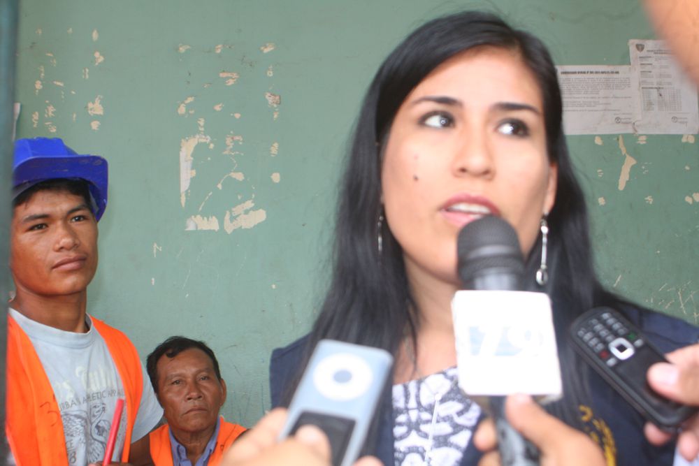 Durante su salida del Penal, después de la requisa, Fiscal adjunta, Leslie Díaz