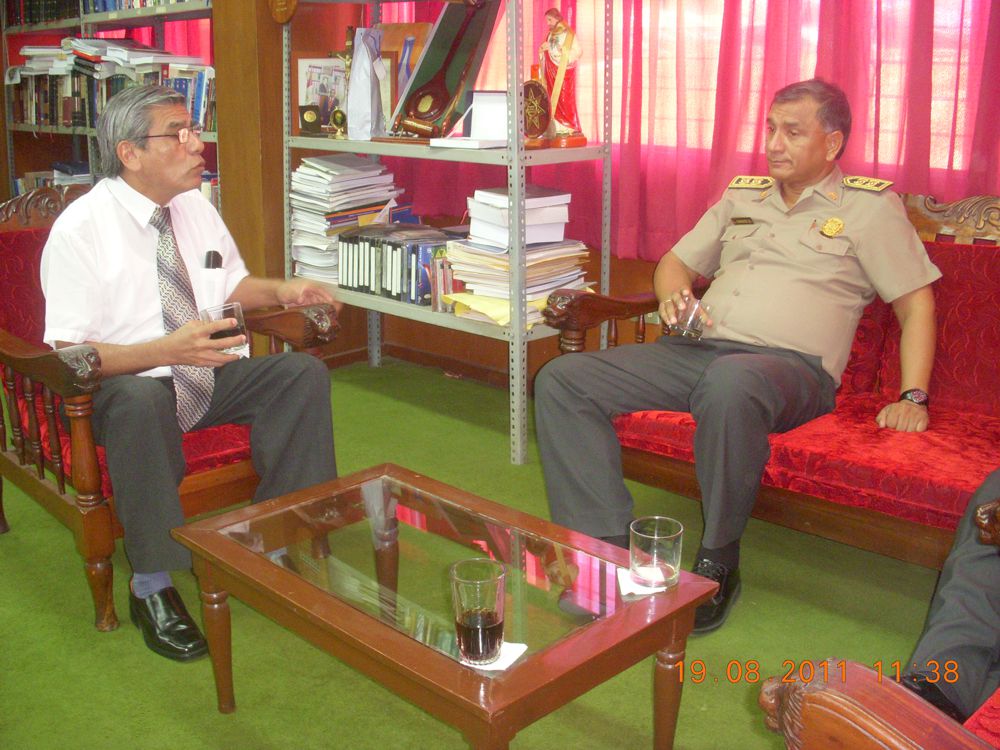 General de la V Dirtepol fue a despedirse del Presidente de la Junta de Fiscales, Dr. Alberto Gallo Zamudio.