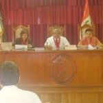 Mag. Roxana Carrión, casi suspende juicio oral contra ex alcalde por retraso del fiscal, finalmente siguió el proceso.