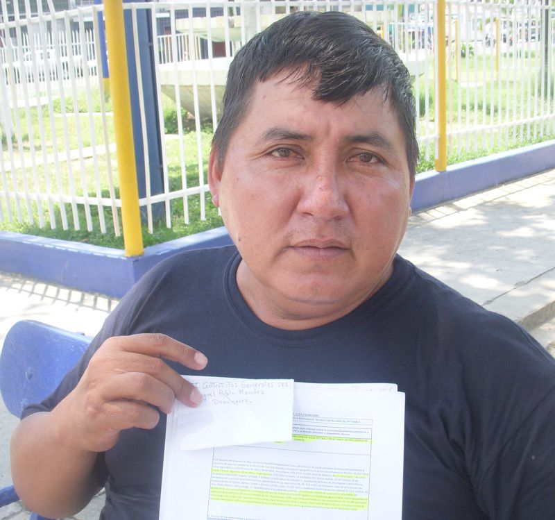 Juan Ramos, secretario general del Asentamiento Humano 
