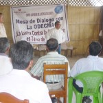 Presidente de ODECMA Mag. Wilbert Mercado, llegando a las comunidades más alejadas de Iquitos.