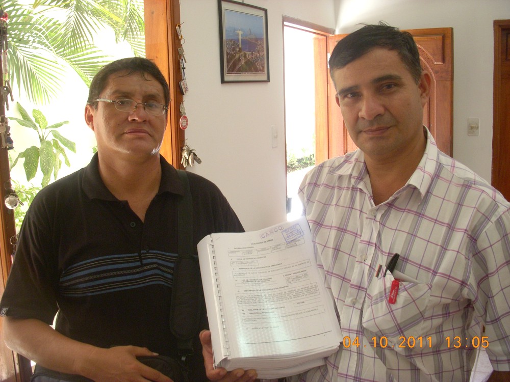 Alcalde del distrito de Manseriche muestra perfil y expediente técnico de futuro Tecnológico para los jóvenes de su pueblo.