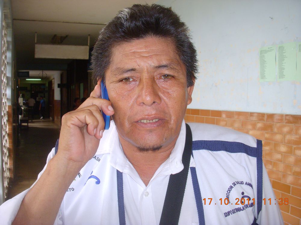 Darmacio Aguirre, secretario general del sindicato de trabajadores de la dirección regional de salud.