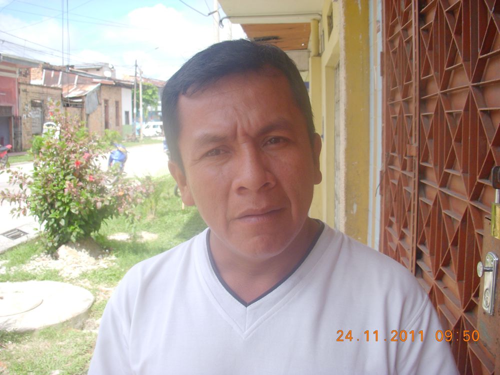 Gener Culqui, secretario de organización del sindicato de choferes de transporte público.