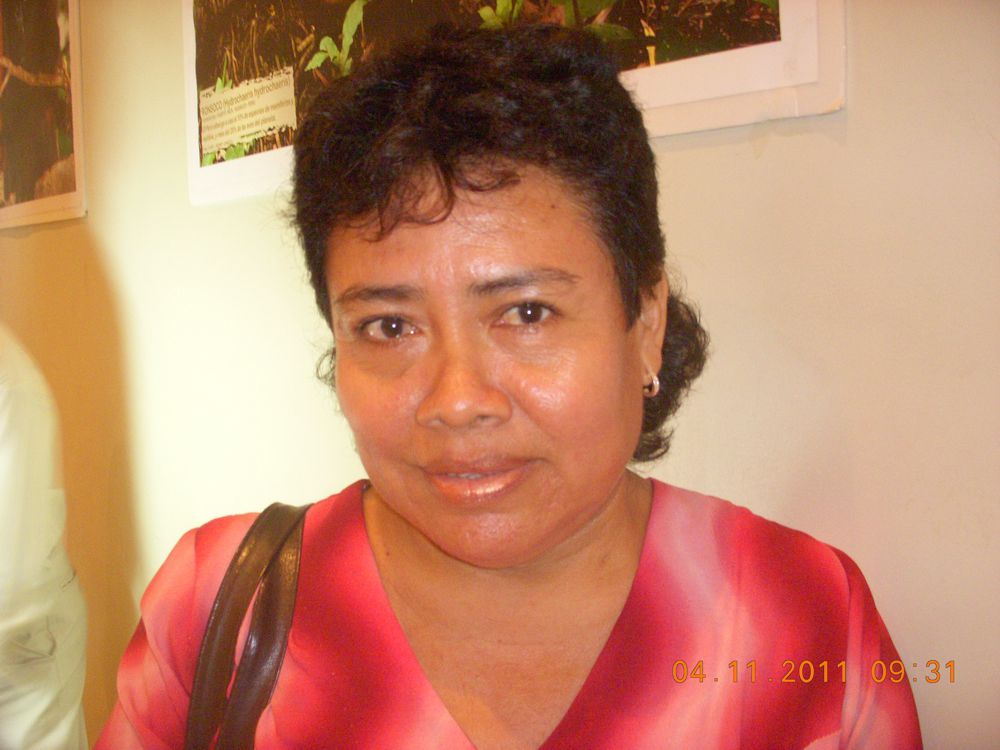 Prof. Naír Núñez, secretaria del Sutep Maynas, resaltó evento.