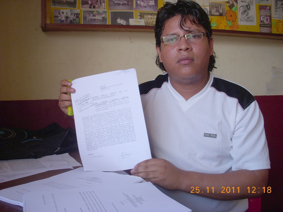 Dirigente del Frente de Defensa de Requena denuncia a alcalde.