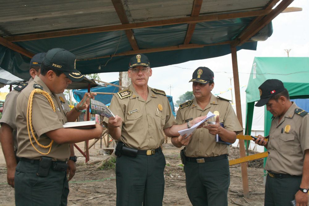 Coronel Roberto Reynoso en plenas coordinaciones