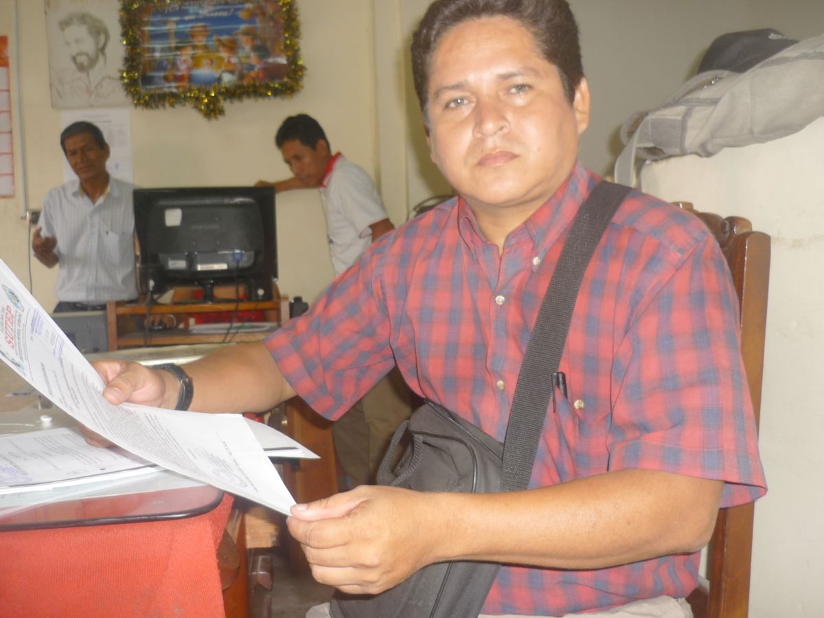 Cesar Coral, secretario de prensa y propaganda del Sutep-Loreto.
