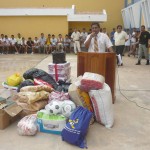 Víveres donados a través de la convocatoria de radio Arpegio, fueron donados a los internos del pabellón 3 del penal Iquitos.