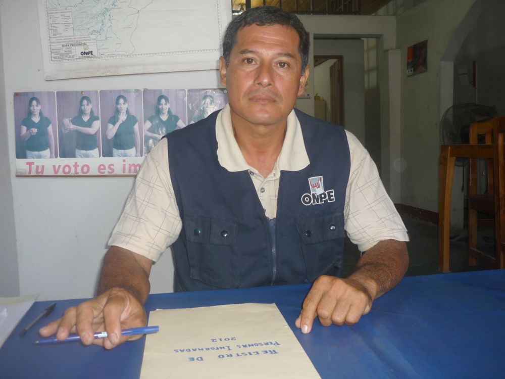 Manuel Rodríguez, jefe regional de la ONPE.