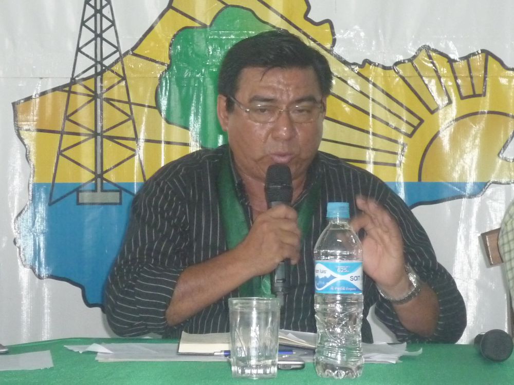 Consejero Arnaldo Mori Vela, exponiendo parte de su defensa