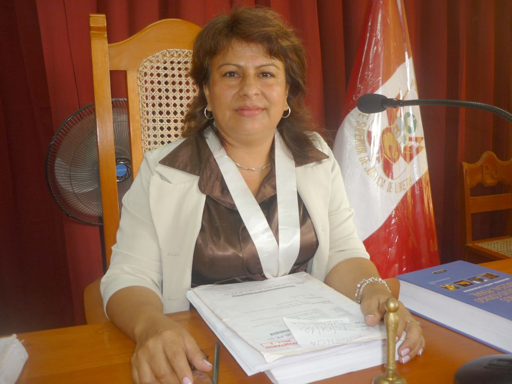 Dra. Alicia García Ruiz, Jueza de Investigación Preparatoria del Poder Judicial.