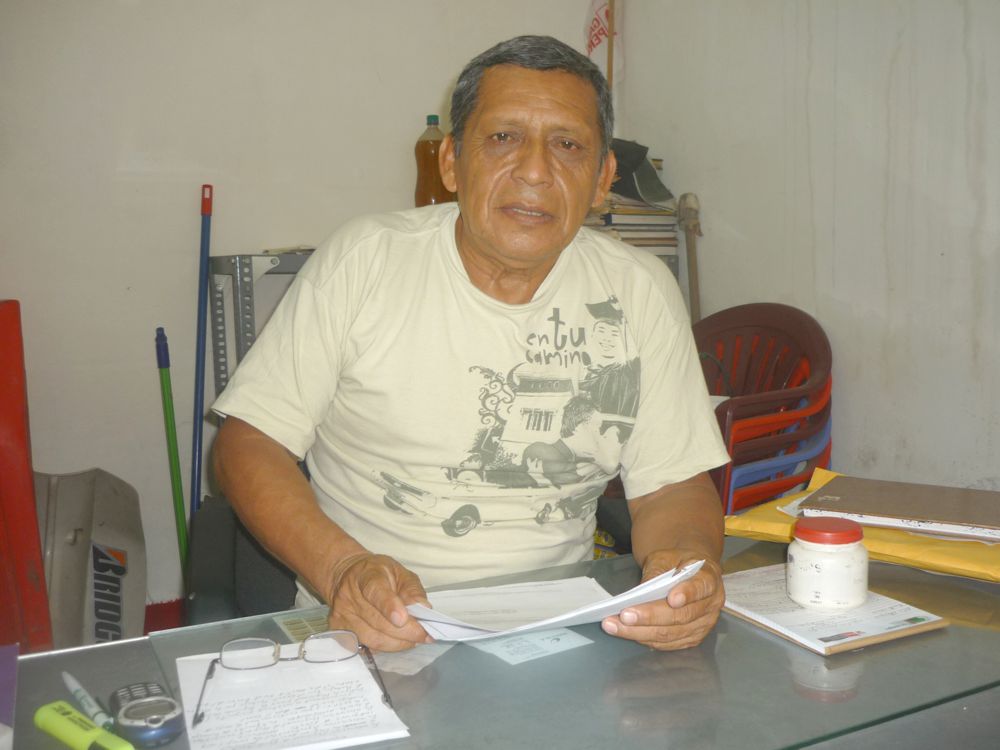 Dirigente Manuel Abanto, de Conveagro y la CGTP, hace un llamado a los ciudadanos a exponer sus quejas.
