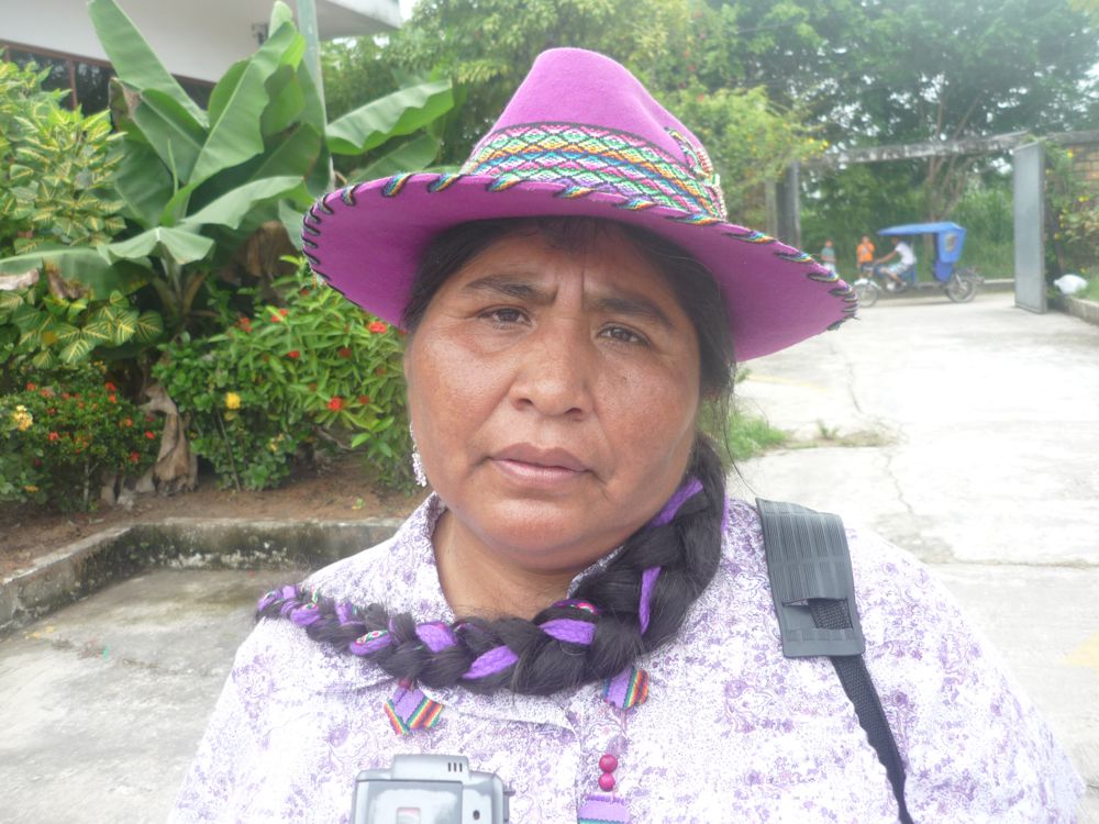 Presidenta de la federación nacional de mujeres campesinas e indígenas, Lourdes Huanca.