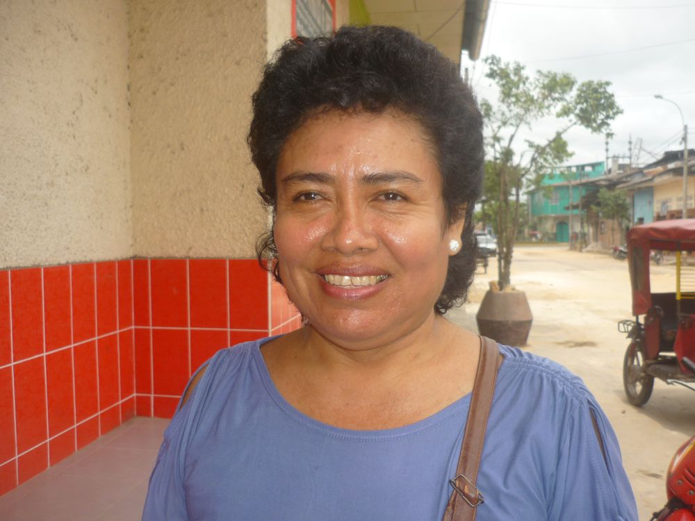 Secretaria general del Sutep-Maynas Prof. Naír Núñez.