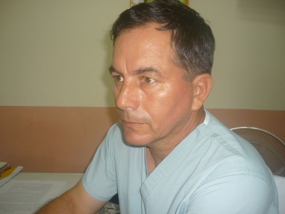 Vicente Cubas, secretario general del sindicato de trabajadores del hospital regional.