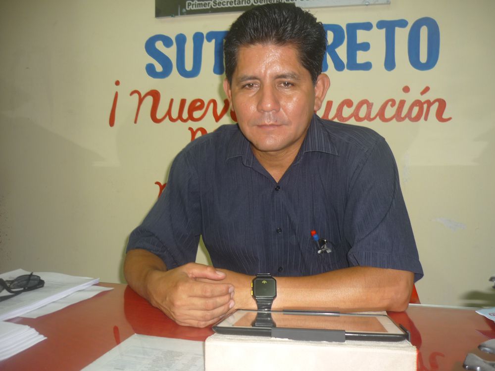 Secretario General del Sutep a nivel nacional, Prof. René Ramírez Puerta.