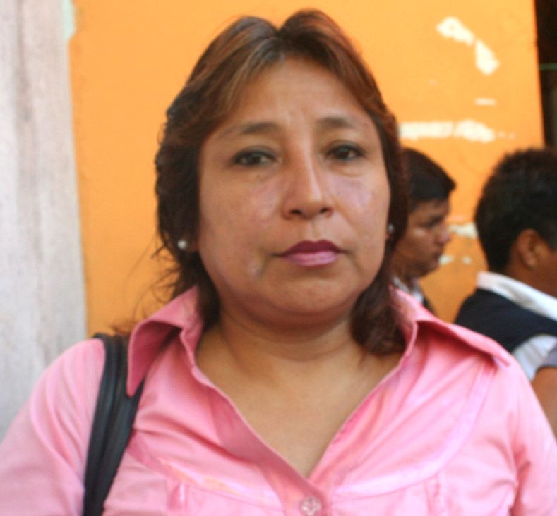 Rosa Zamora, secretaria de organización del sindicato de trabajadores de la Municipalidad de Maynas.