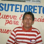 Alex Ricopa Amías, dirigente del Sutep, preocupado porque podrían repetirse hechos lamentables en Requena.