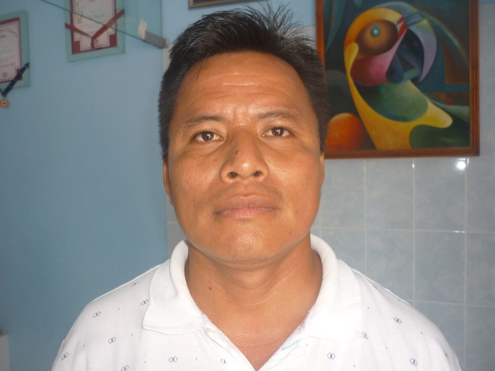 Presidente de la federación ORPIO Emerson Sandi Tapuy.