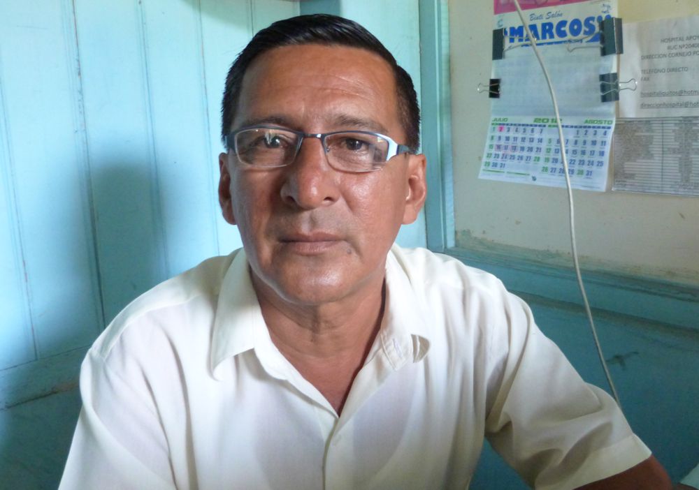 Jorge Chávez Tuesta, secretario del sindicato del Hospital "Santa Gema"- Yurimaguas.