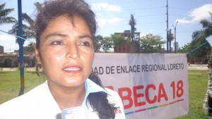 Coordinadora Regional de Beca 18 en Loreto, Yolanda Sandoval Díaz.