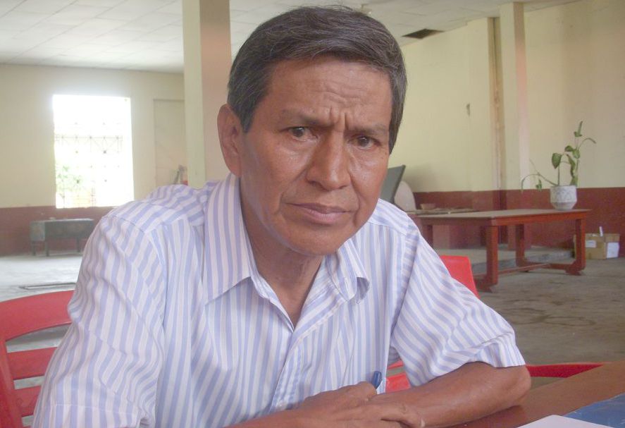Secretario general del Sutep-Loreto profesor Juvenal Fasanando.