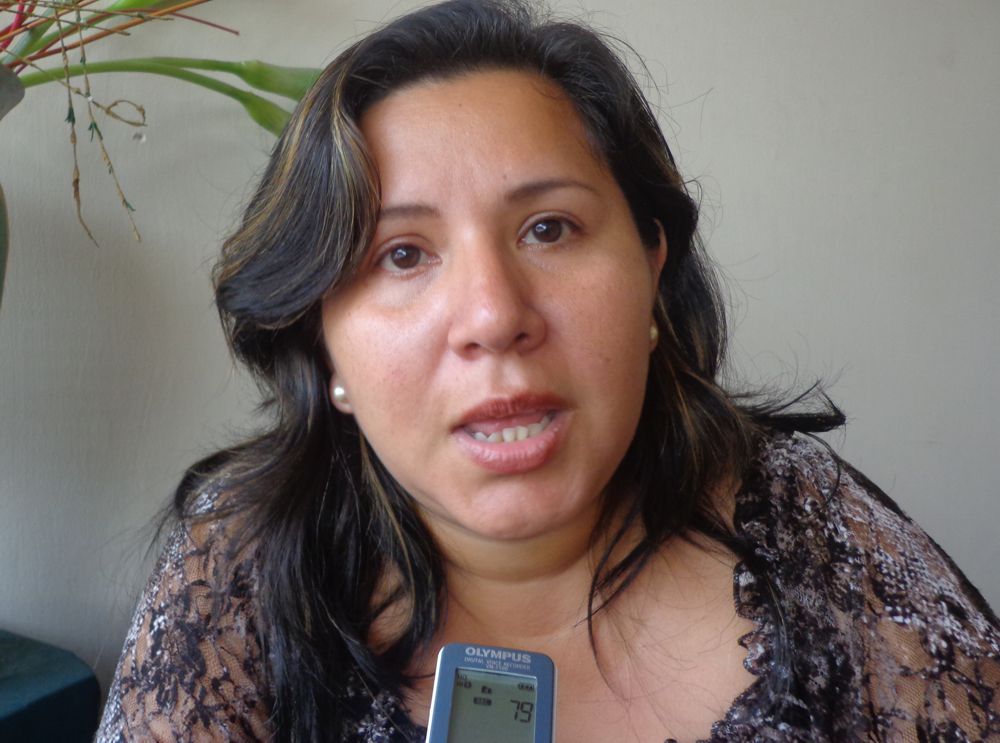 La jefa de la DEMUNA de Maynas, Evelyn Mattos Guzmán.