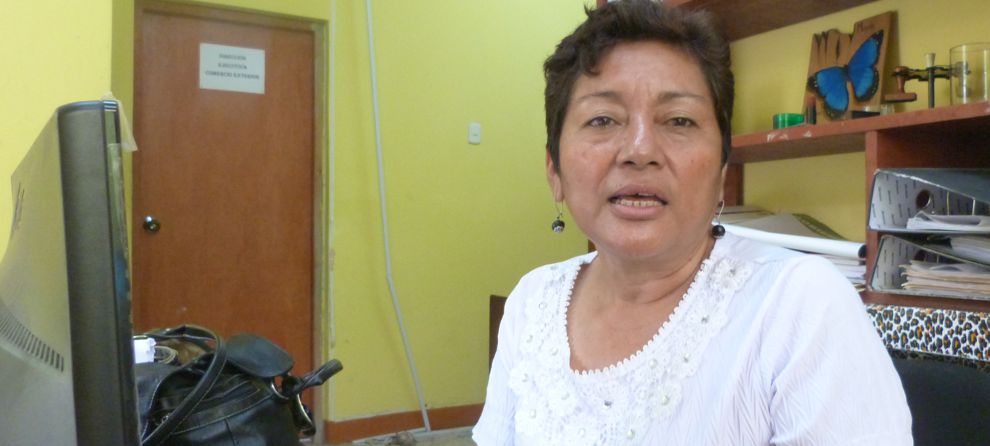 Directora ejecutiva de Artesanía, Silvia Olórtegui Torres, una exitosa artesana de Loreto que brinda su experiencia desde su actual responsabilidad.