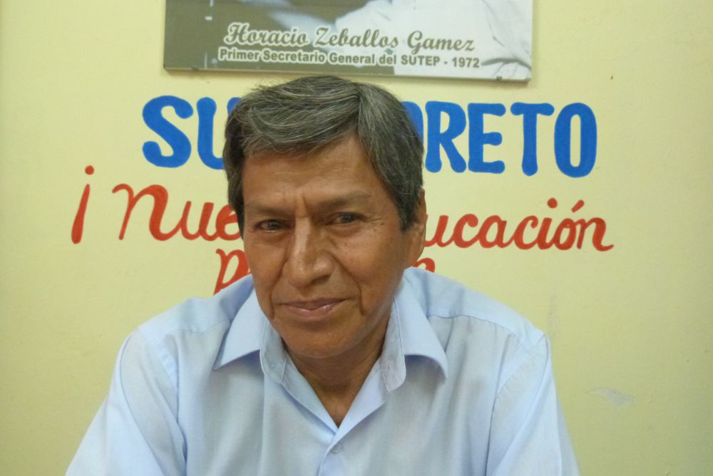 Presidente del Sutep-Loreto Prof. Juvenal Fasanando.