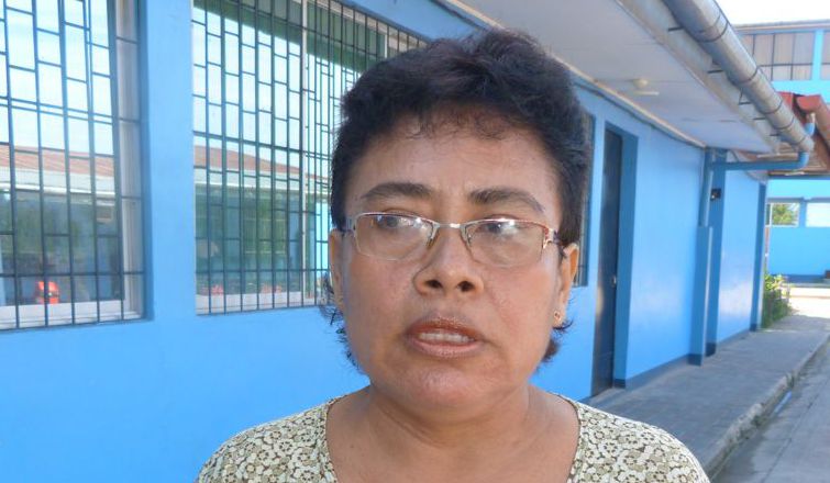Secretaria general del SUTEP Maynas, Nair Núñez.