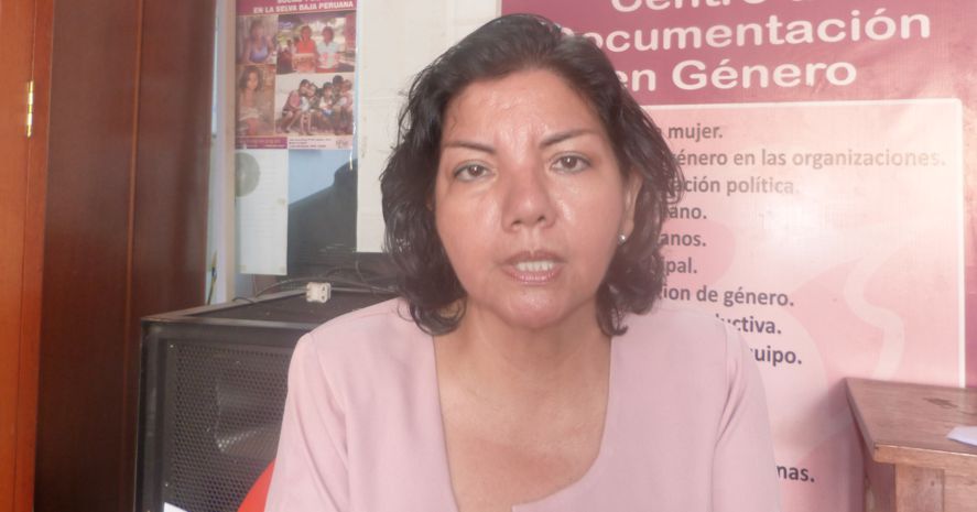 Representante de INAGRUV, Silvia Arbildo, actualmente en la coordinación de la Red de Prevención de Violencia Familiar y Género de Loreto.