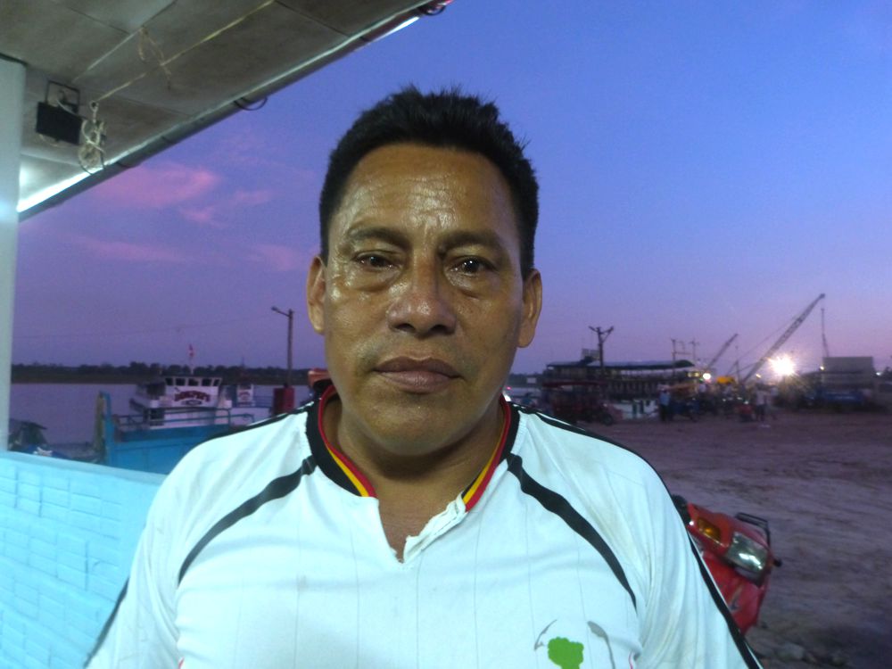 Presidente del Gremio Pesquero Artesanal de Iquitos, Ramón Huamán Napuchi.