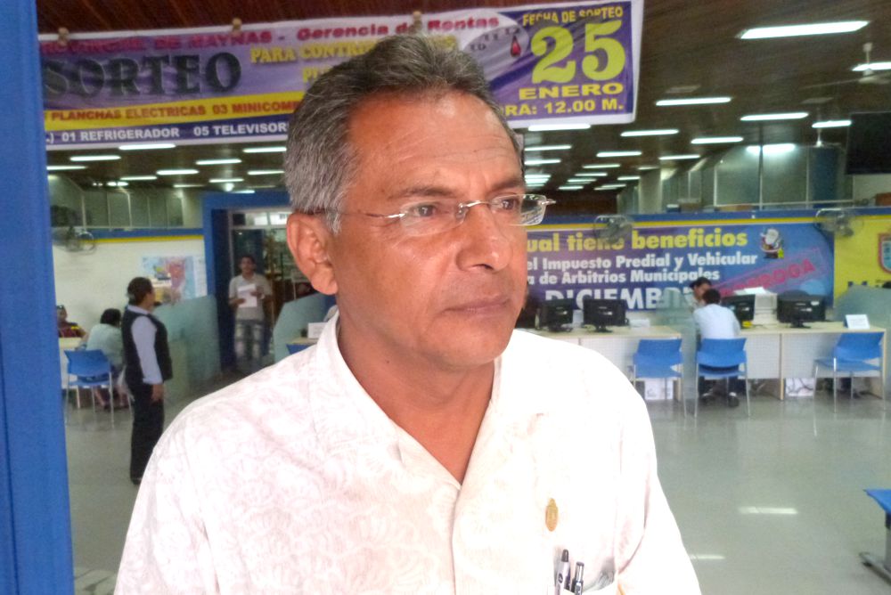 Secretario general del sindicato de la Municipalidad de Maynas Jhonny Pérez.