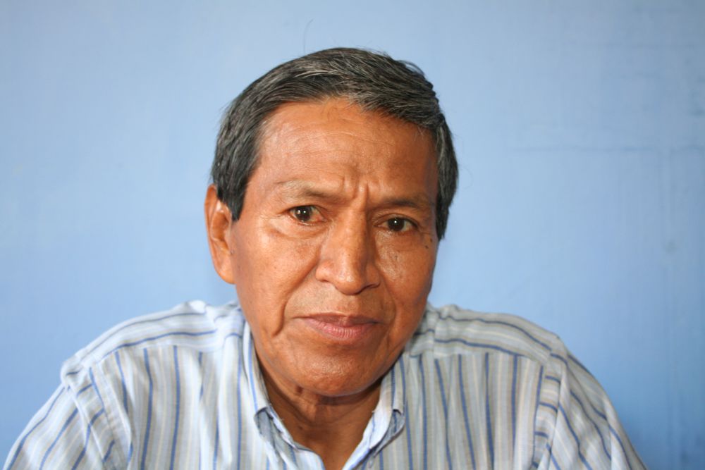 Prof. Juvenal Fasanando, secretario general del Sutep-Loreto.