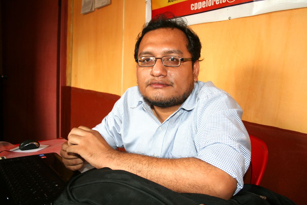 Juan Manuel Villanueva Ramírez, director regional de prensa del Colegio de Profesores del Perú-Loreto.
