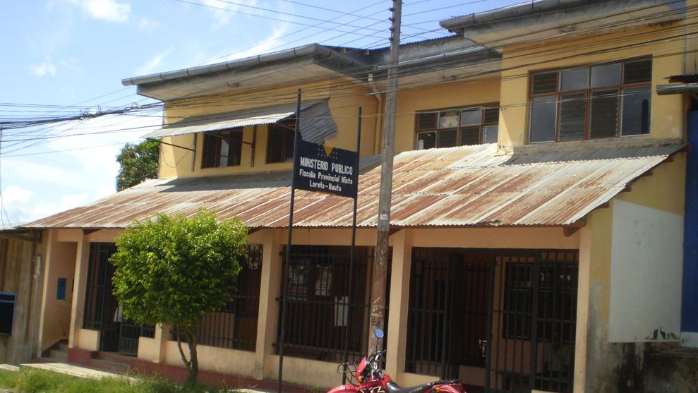 Frontis de la Fiscalía de la ciudad de Nauta o del Ministerio Público de Iquitos.