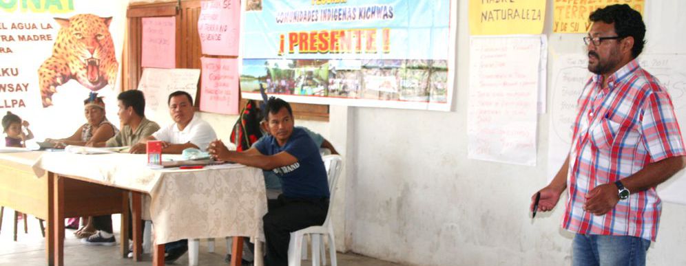 Abog. Jorge Tacuri, ilustró a Apus del Tigre sobre la consulta previa.