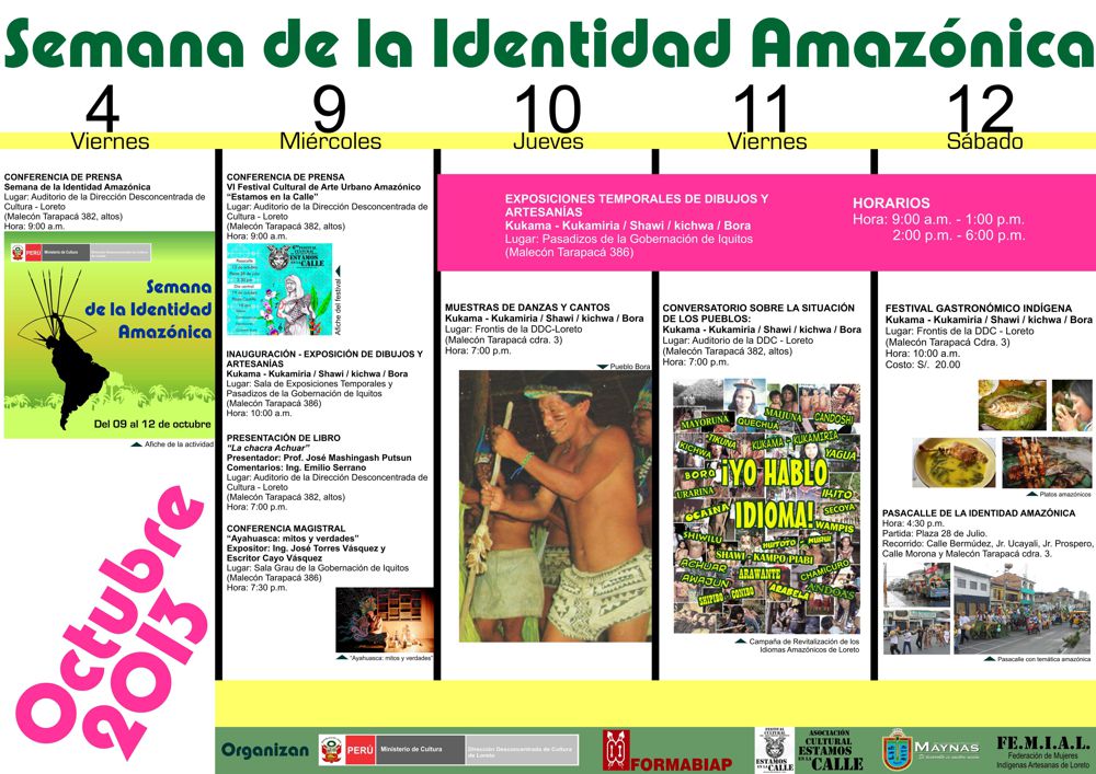 Programación Semana de la Identidad - Amazónica