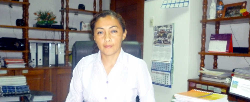 Alcaldesa de la Municipalidad Provincial de Maynas, Arq. Adela Jimenez Mera