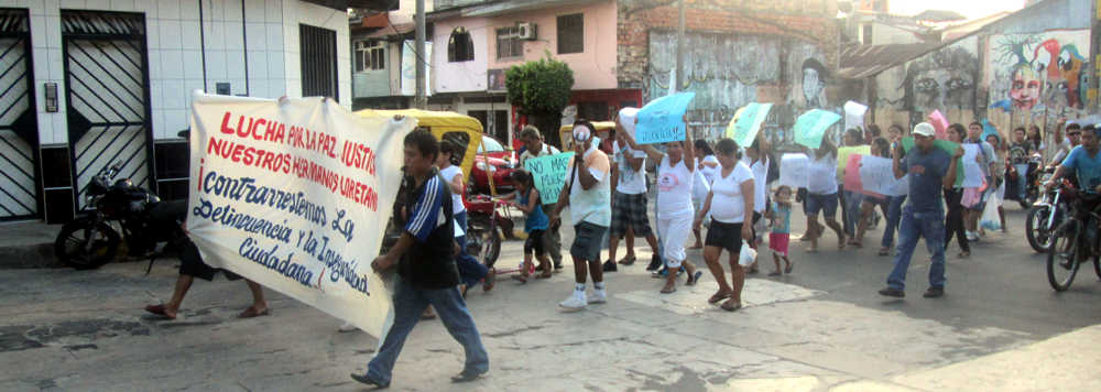 Una reciente marcha realizada por espontáneos ciudadanos a favor de la paz y contra la delincuencia generalizada.