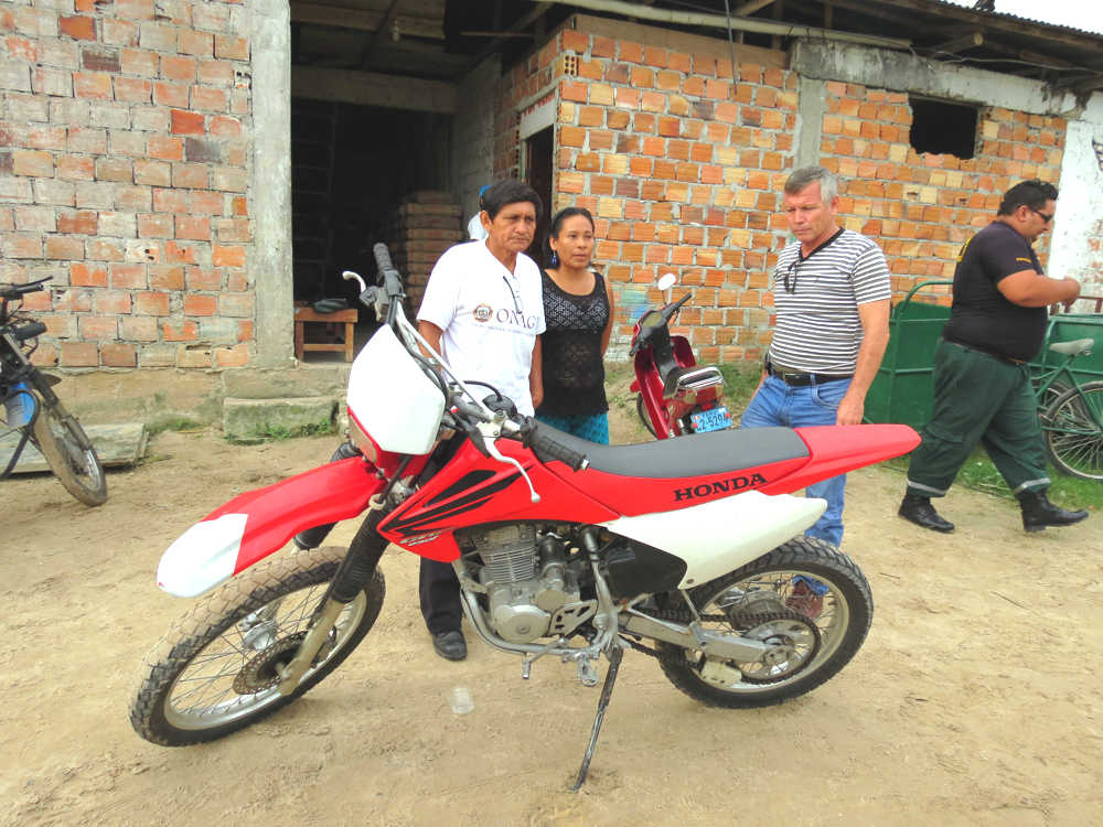 Miembros de seguridad ciudadana recuperan moto robada
