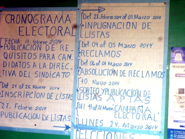 Cronograma electoral