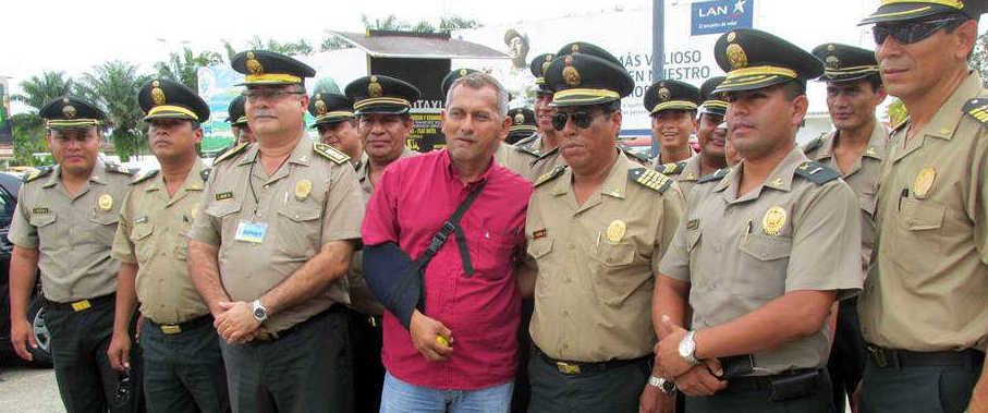 Llega a Iquitos efectivo policial que fue agredido por invasores de Santo Tomás