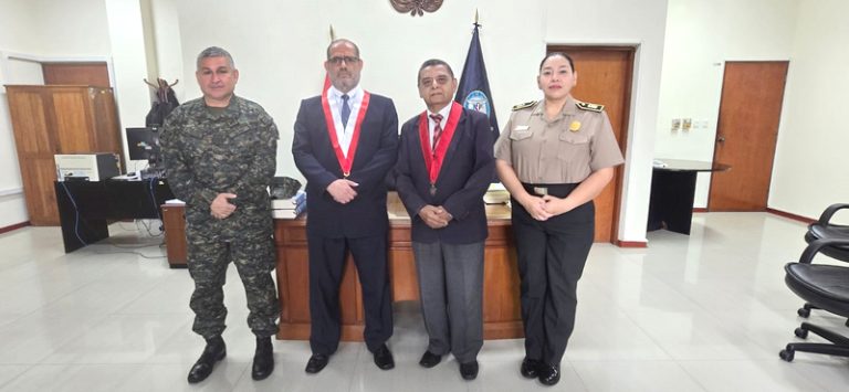Corte de Loreto recibe al Fuero Militar Policial para impulsar capacitación conjunta