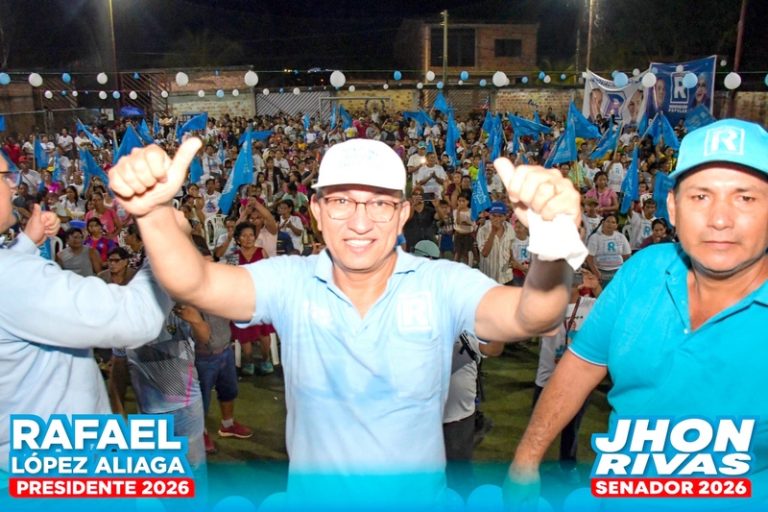 Masivo respaldo a Rafael López Aliaga en la Amazonía