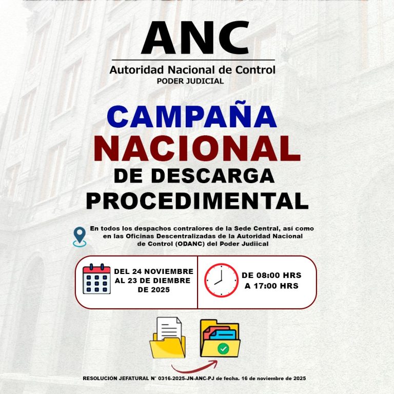 ANC-PJ inicia campaña nacional extraordinaria de descarga procedimental para reducirla y evitar su prescripción