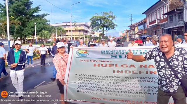 Docentes de la UNAP marcharon por mejores condiciones laborales