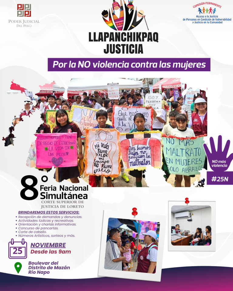 “VII Feria “Llapanchikpaq — Justicia por la no violencia hacia las mujeres”
